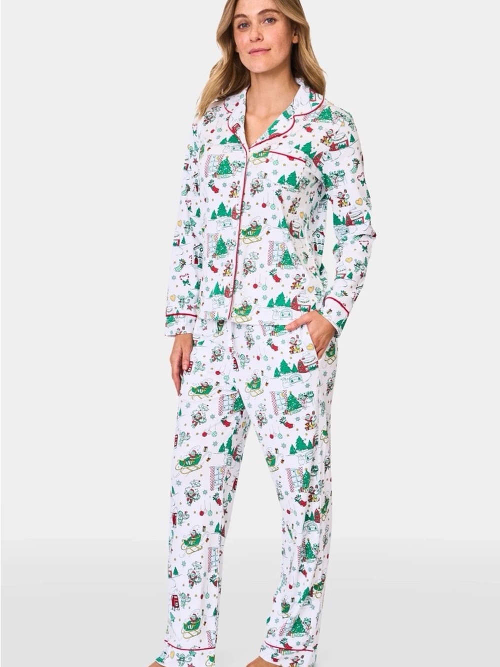 Roller Rabbit Snow Village Long Sleeve PJs